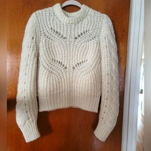 IRO Paris Cozy White Wool blend swater